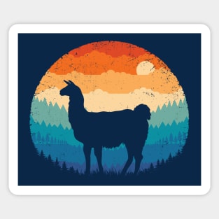 Retro Alpaca Sticker